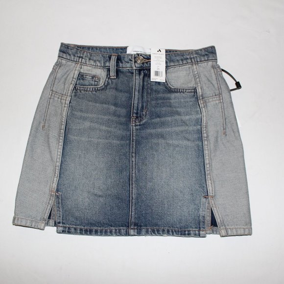 CURRENT/ELLIOTT THE REVERSED MSHD DENIM MINI SKIRT - Picture 2 of 3